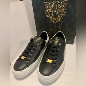 NIB Lita By Ciara Icon Lo Top Sneakers Size EU 36 Is‎ 6 maid In Italy Leather